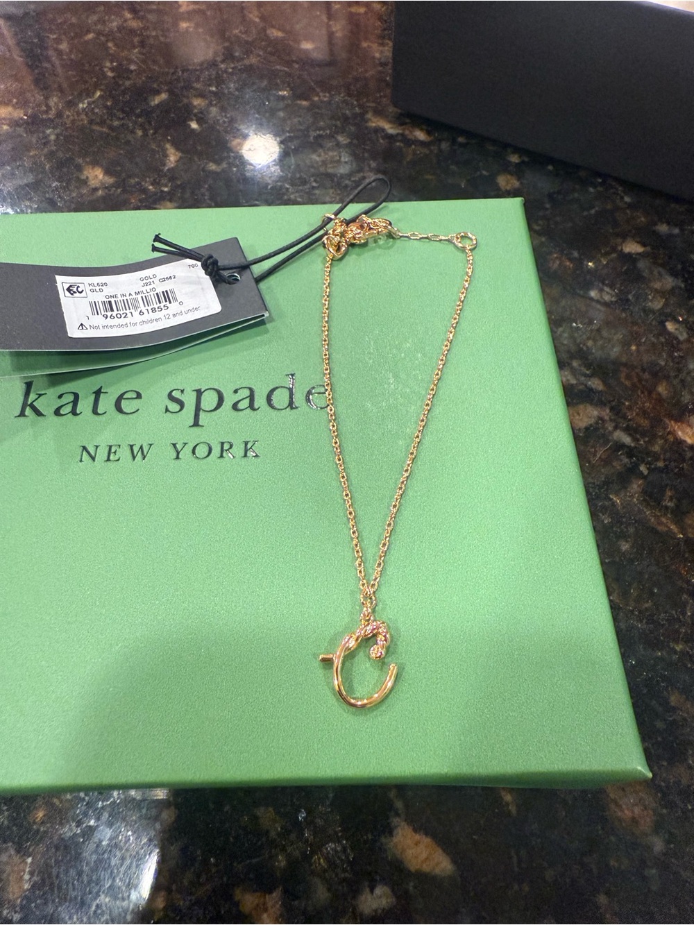 NWT kate spade Gold Initial C bracelet - Picture 2 of 4